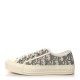 CHRISTIAN DIOR Canvas Oblique Walk Dior Low Top Sneakers 38.5 Grey Stone