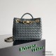 Bottega Veneta Spring  Summer New Arrivals Small ANDIAMO Chain Shoulder Bag 786008 Intreccio Braided Sheepskin Handbag Luxury Designer Mirror 9A 25cm