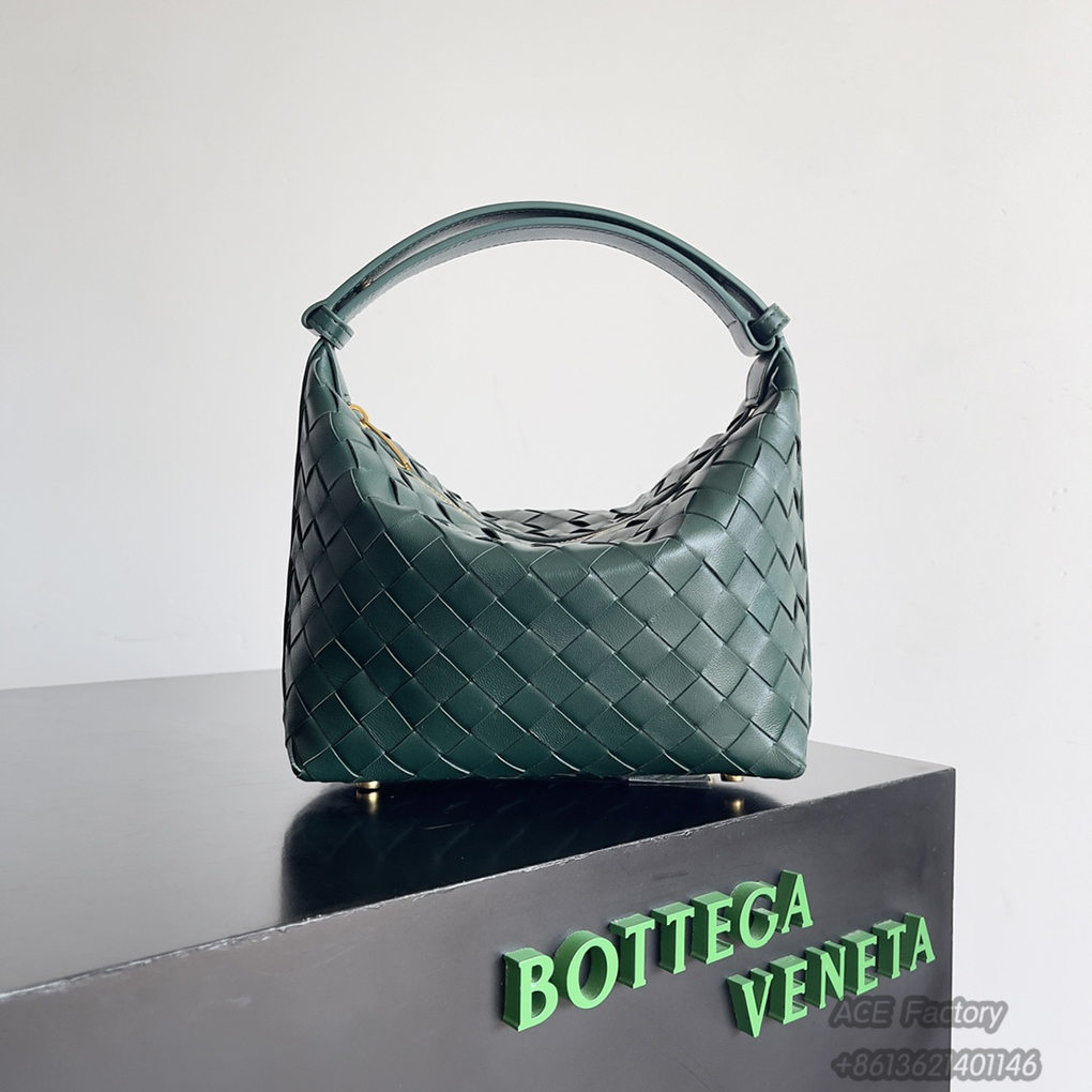 Bottega Veneta Wallace Underarm Shoulder Bag 754443 Intrecciato Woven Craftsmanship Nappa Lambskin Handbag Luxury Designer Mirror 9A 22cm