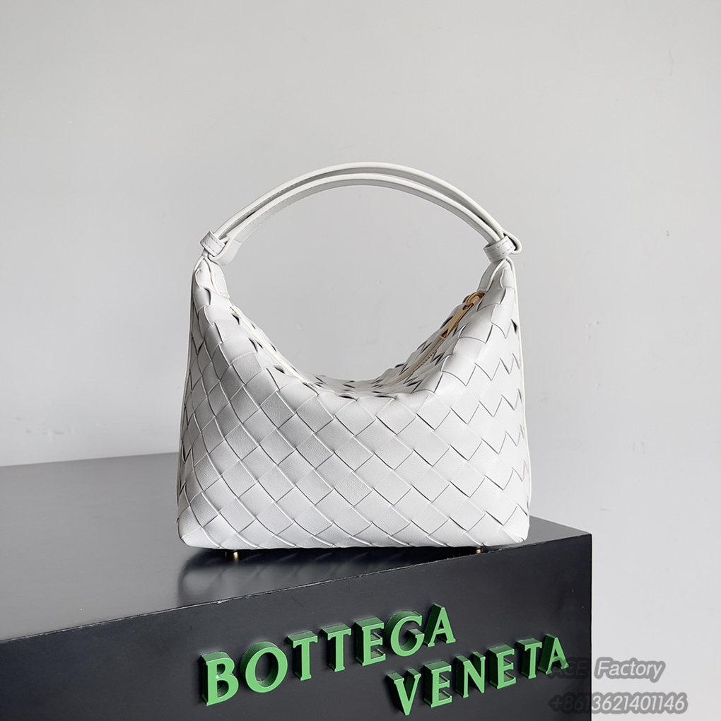 Bottega Veneta Wallace Underarm Shoulder Bag 754443 Intrecciato Woven Craftsmanship Nappa Lambskin Handbag Luxury Designer Mirror 9A 22cm