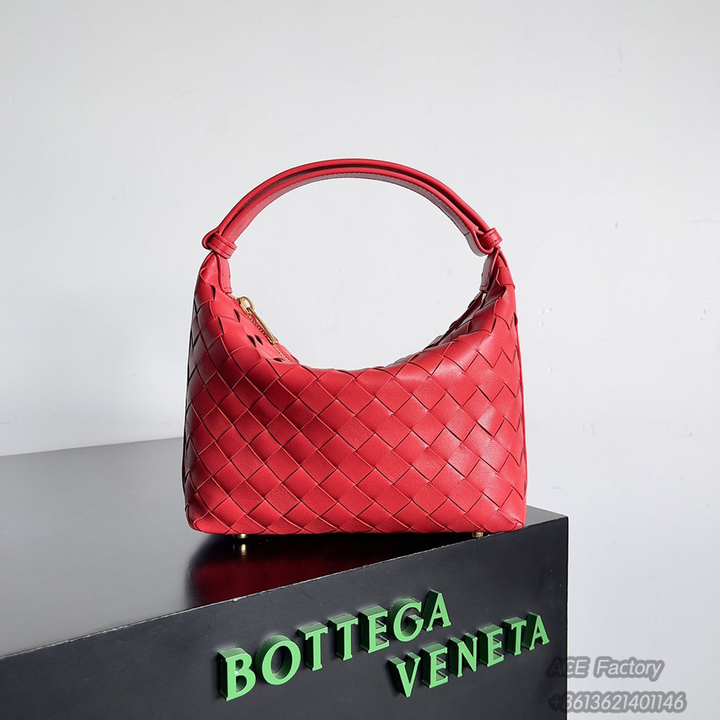 Bottega Veneta Wallace Underarm Shoulder Bag 754443 Intrecciato Woven Craftsmanship Nappa Lambskin Handbag Luxury Designer Mirror 9A 22cm