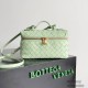 Bottega Veneta 24 Bang Bang Vanity Zip Crossbody Bag 789109 Intrecciato Woven Leather Cosmetic Case Handbag Luxury Designer Mirror 9A 22cm