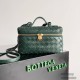 Bottega Veneta 24 Bang Bang Vanity Zip Crossbody Bag 789109 Intrecciato Woven Leather Cosmetic Case Handbag Luxury Designer Mirror 9A 22cm