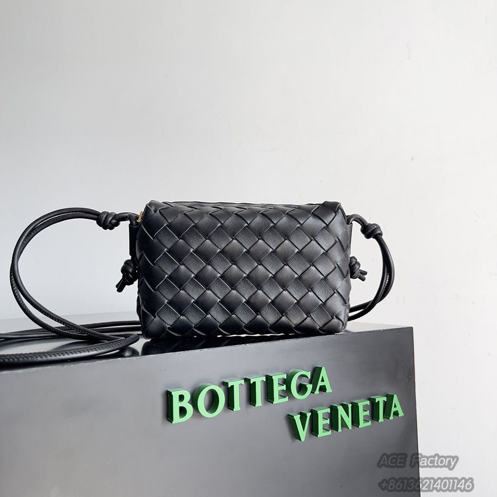 Bottega Veneta Mini Loop Camera   Crossbody Bag 723547 Intrecciato Lambskin Leather Signature Knot Luxury Designer Mirror 9A 17cm