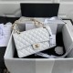 Chanel Classic Flap Bag A01112 Smooth Lambskin and Caviar Elegant Simple 7A High Quality Replica Handbag 25.5cm