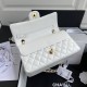 Chanel Classic Flap Bag A01112 Smooth Lambskin and Caviar Elegant Simple 7A High Quality Replica Handbag 25.5cm