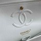 Chanel Classic Flap Bag A01112 Smooth Lambskin and Caviar Elegant Simple 7A High Quality Replica Handbag 25.5cm