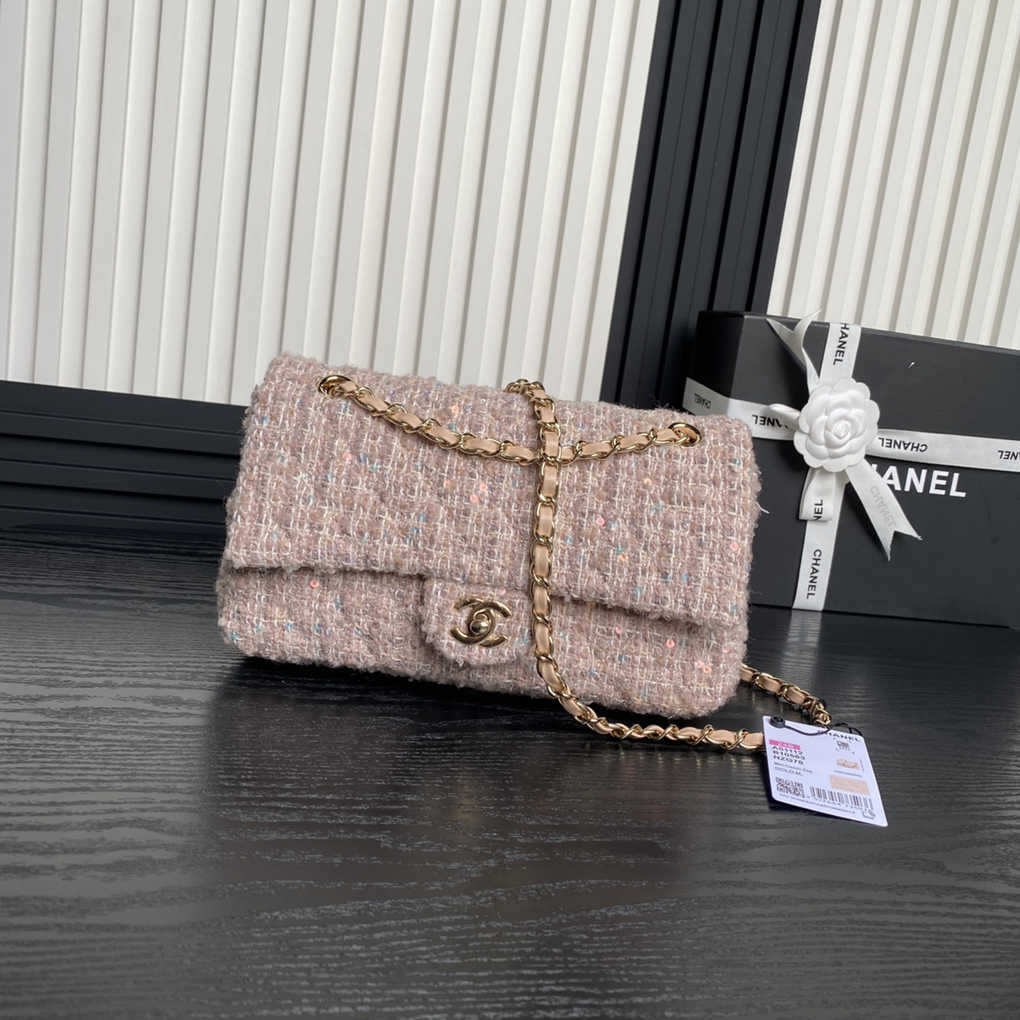 Chanel Classic Flap Bag A01112 Smooth Lambskin and Caviar Elegant Simple 7A High Quality Replica Handbag 25.5cm