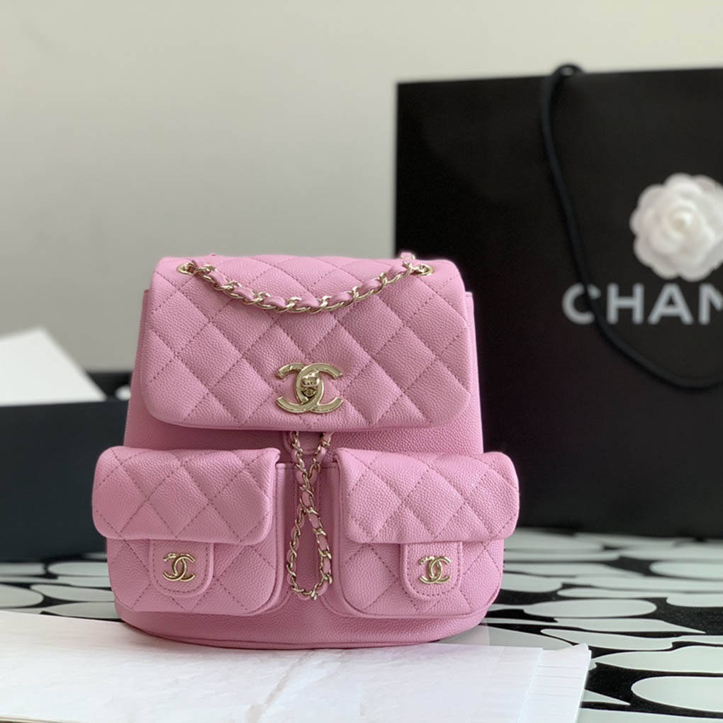 Chanel Mini Backpack Ohanel24A Lychee Cowhide Diamond Duma AS3860 99235 10A Top Mirror Quality 20cm