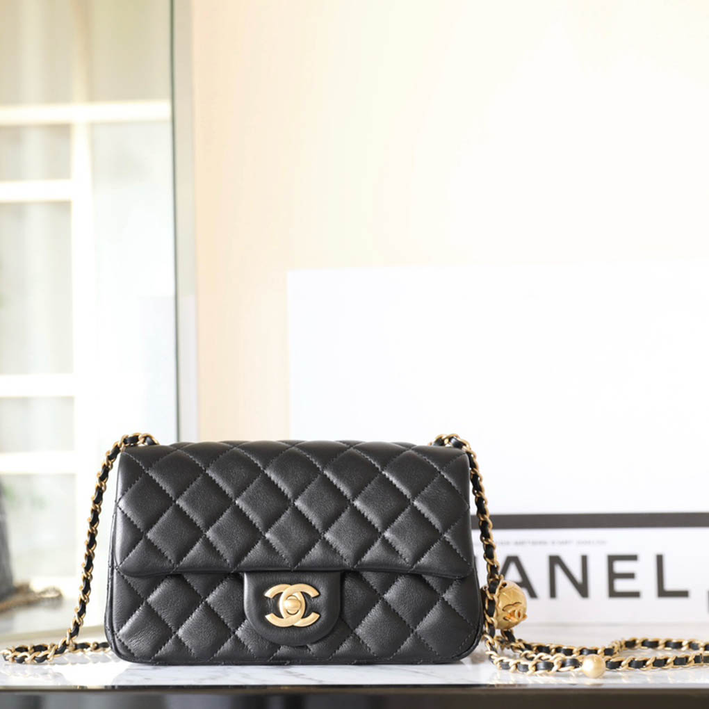 Chanel Small Gold Ball 24K Classic Flap   Cover Mini Chain Handbag AS1787 9A Mirror Quality 20cm