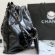 Chanel 22bag Storage Bag Underarm Handbag Shiny Calfskin 10A Mirror Quality Luxury Designer 99156 30cm