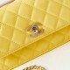 Chanel 24P WOC Pearl Handle Handbag AP2803 Embossed CC Logo Wax Leather Designer Luxury 9A 19cm