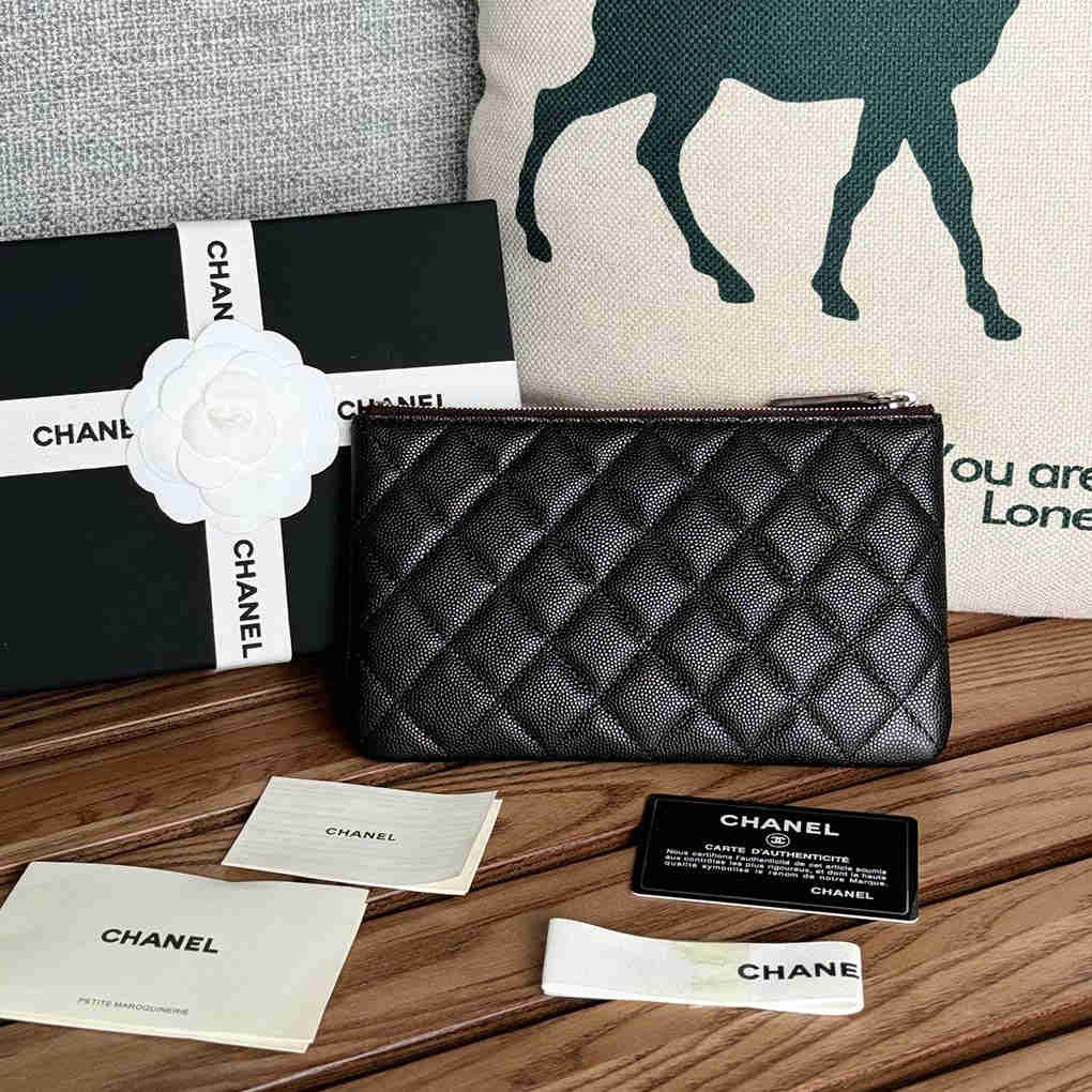 Chanel Clutch Card Holder Wallet AP1071 Purse Top Layer Leather New Ball Pattern Diamond Carry-On Bag 9A Mirror Quality 20cm