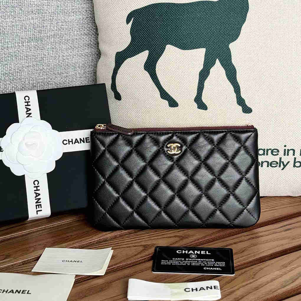 Chanel Clutch Card Holder Wallet AP1071 Purse Top Layer Leather New Ball Pattern Diamond Carry-On Bag 9A Mirror Quality 20cm