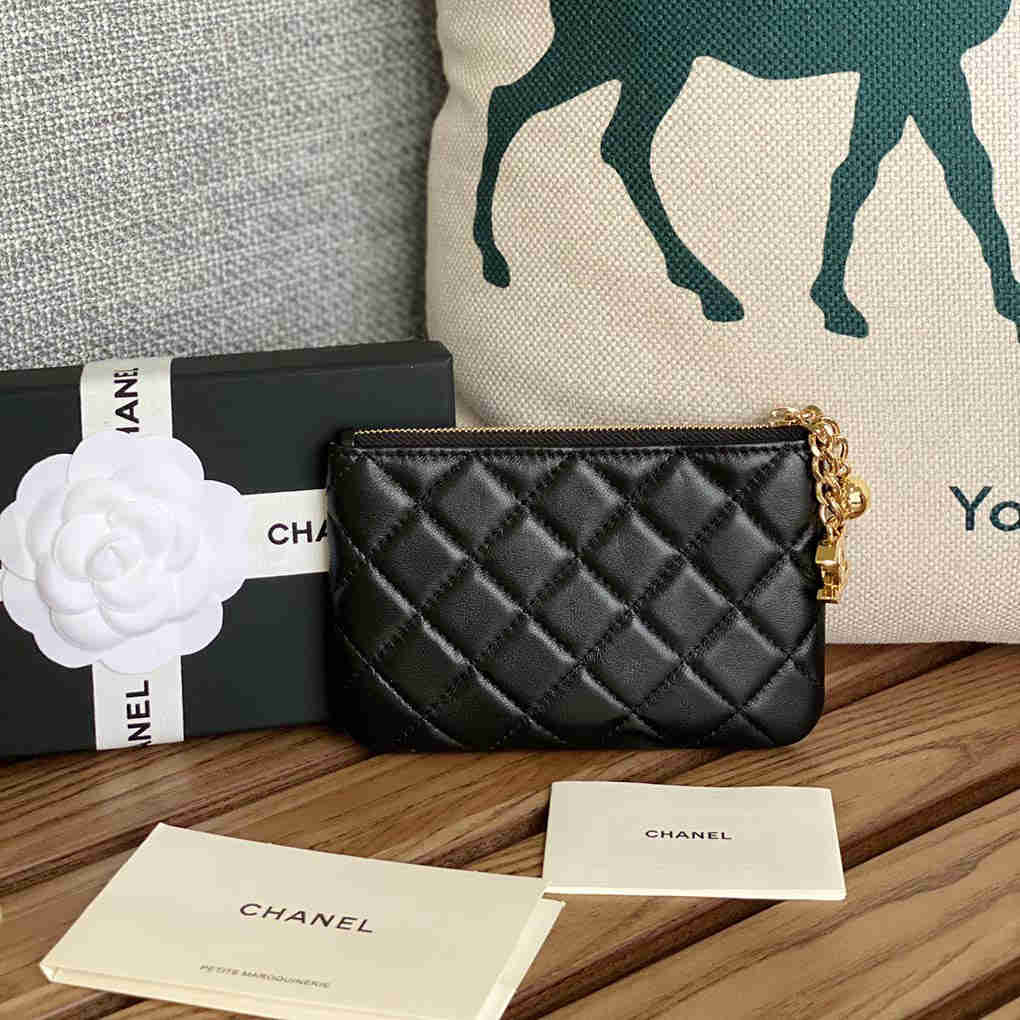 Chanel Pendant Coin Purse A50168 Top Leather Hardware, Diamond Pattern Wallet First Layer Cowhide New 9A Mirror Quality 14cm