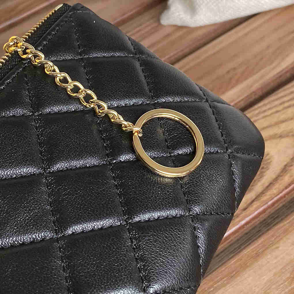 Chanel Pendant Coin Purse A50168 Top Leather Hardware, Diamond Pattern Wallet First Layer Cowhide New 9A Mirror Quality 14cm