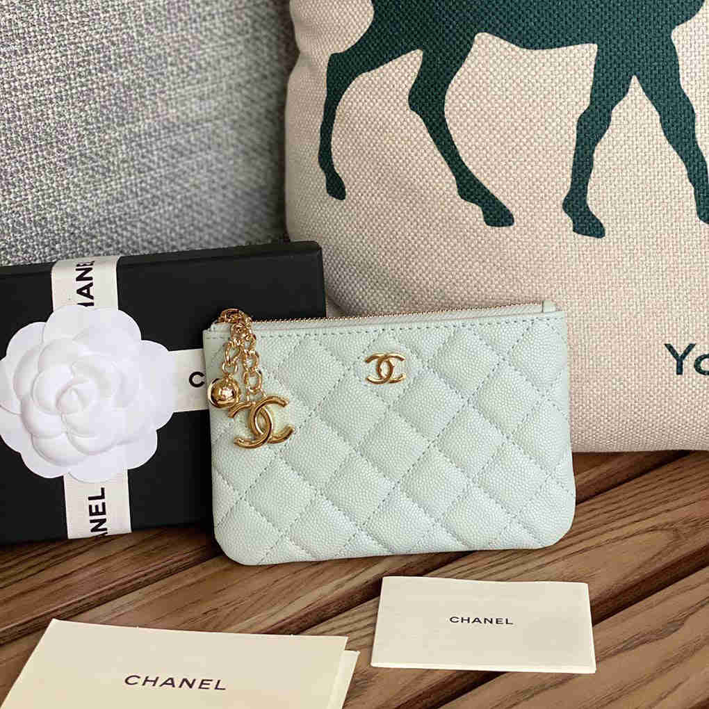 Chanel Pendant Coin Purse A50168 Top Leather Hardware, Diamond Pattern Wallet First Layer Cowhide New 9A Mirror Quality 14cm