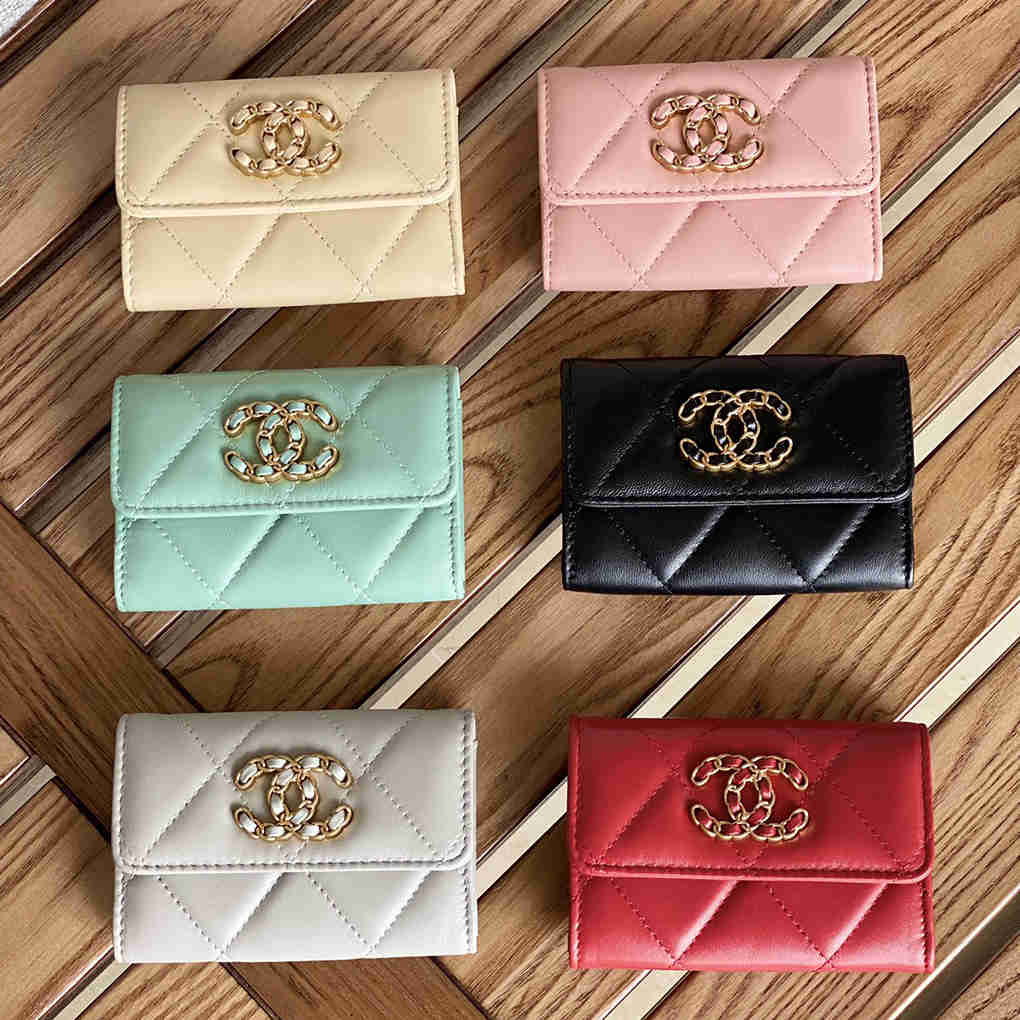 CHANEL Flap Coin Purse Card Holder Wallet Diamond Pattern AP1790 9A Quality Luxury Design Wallet 11cm