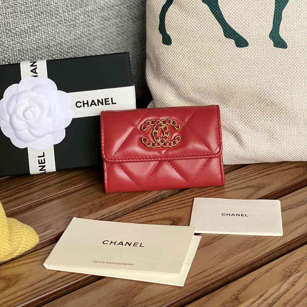 CHANEL Flap Coin Purse Card Holder Wallet Diamond Pattern AP1790 9A Quality Luxury Design Wallet 11cm