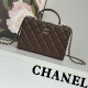 Chanel 24k Cosmetic Bag As5167 Classic Light Gold Chain With Lambskin Handbag Cc Logo Designer Luxury Shoulder Strap 9A Mirror Quality 18cm