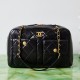 Chanel 24k Bowling Shoulder Bag Shiny Cowhide With Vintage Metal 9A Mirror Quality Luxury Design Handbag 33cm