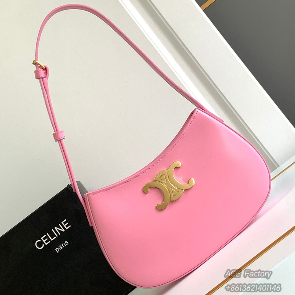 CELINE TILLY TRIOMPHE Underarm Bag Medium Shoulder Bag 115703 Casual Fashion Handbag Luxury Designer Mirror Quality 22cm