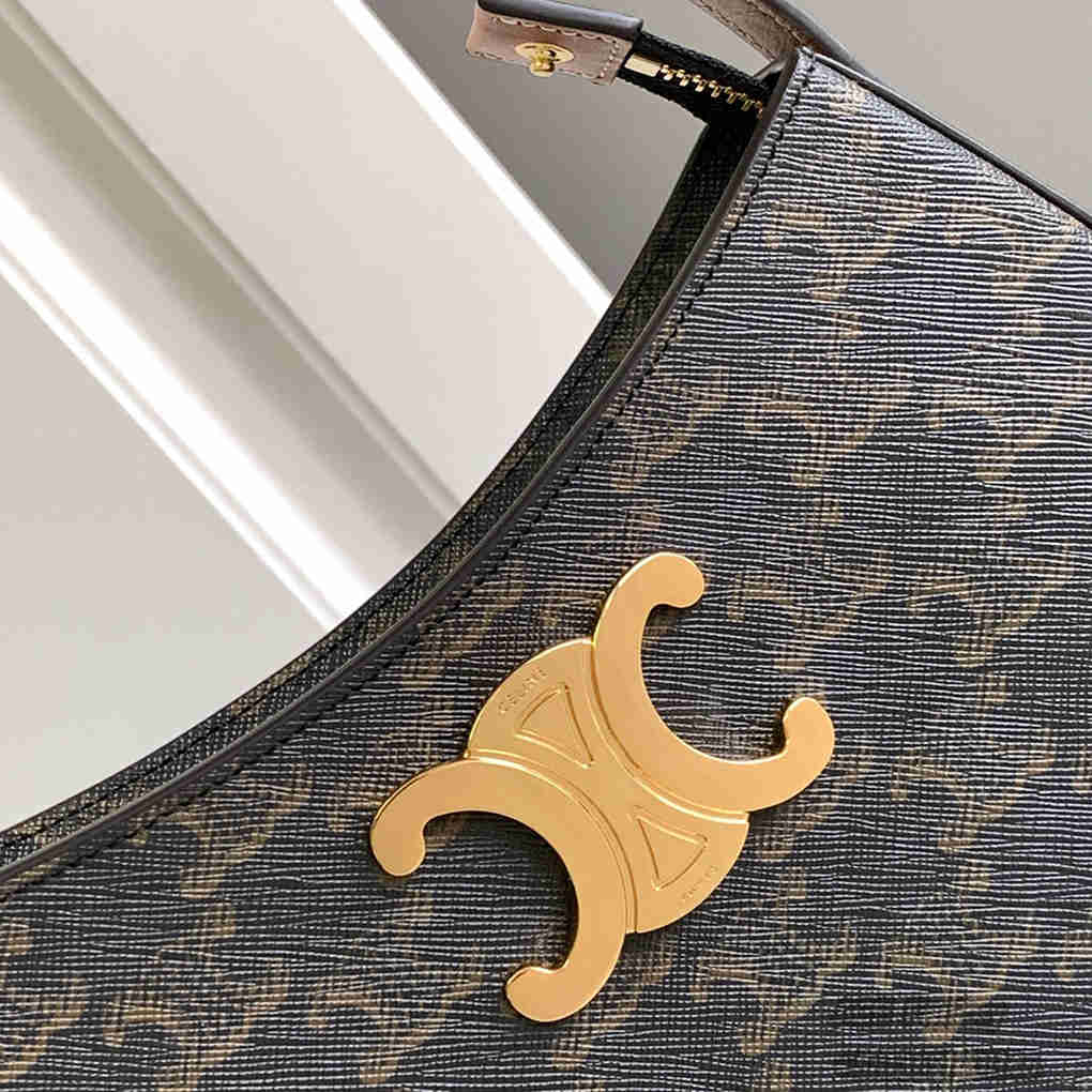 CELINE TILLY TRIOMPHE Underarm Bag Medium Shoulder Bag 115703 Casual Fashion Handbag Luxury Designer Mirror Quality 22cm