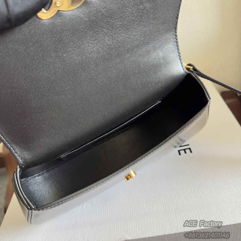 CELINE TILLY TRIOMPHE Underarm Bag Medium Shoulder Bag 115703 Casual Fashion Handbag Luxury Designer Mirror Quality 22cm