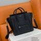 Celine Nano Luggage Smiley Face Bag Shoulder Bag Drummed 168243 Handbag Grained Calfskin Luxury Designer Mirror Quality 20cm