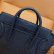 Celine Nano Luggage Smiley Face Bag Shoulder Bag Drummed 168243 Handbag Grained Calfskin Luxury Designer Mirror Quality 20cm