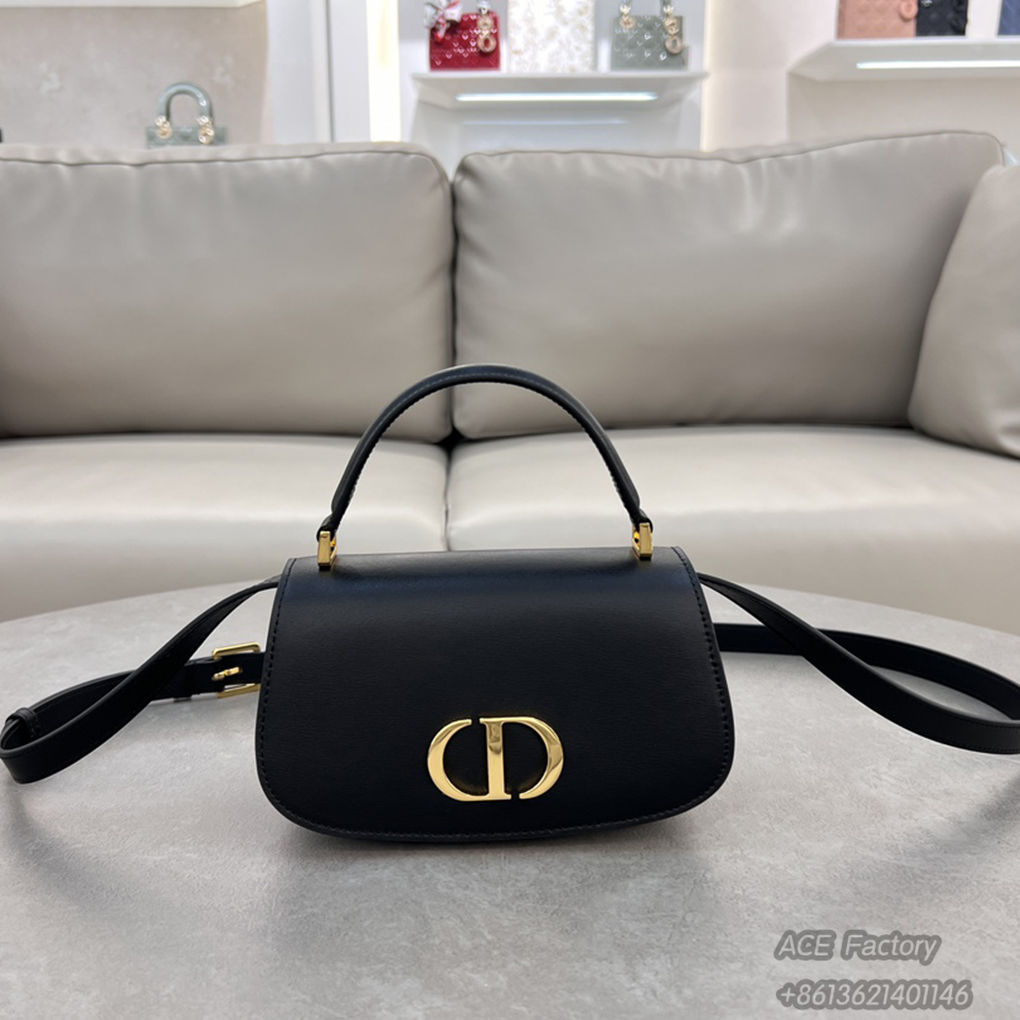 Dior 30 Montaigne Avenue Top Handle Bag 6530 Shiny Patent Leather 9A Mirror Quality Luxury Design 19 cm