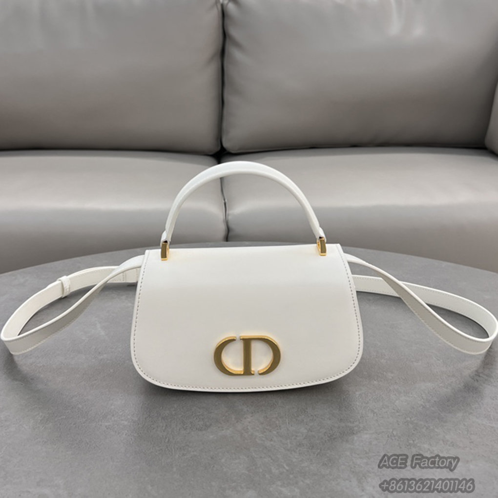 Dior 30 Montaigne Avenue Top Handle Bag 6530 Shiny Patent Leather 9A Mirror Quality Luxury Design 19 cm