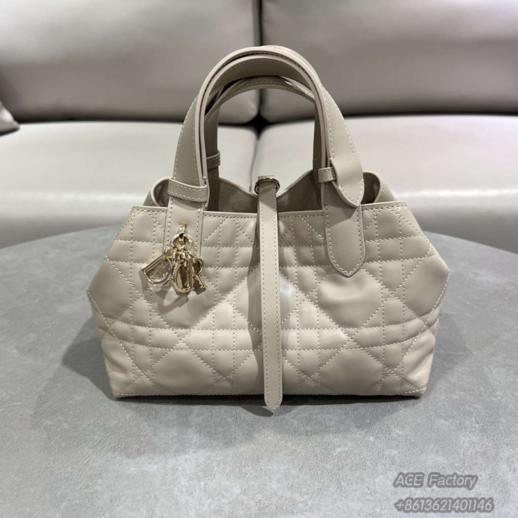 Christian Dior 30 Montaigne Mini Drawstring Bucket 9A Mirror Quality Luxury Design Genuine Leather 16cm