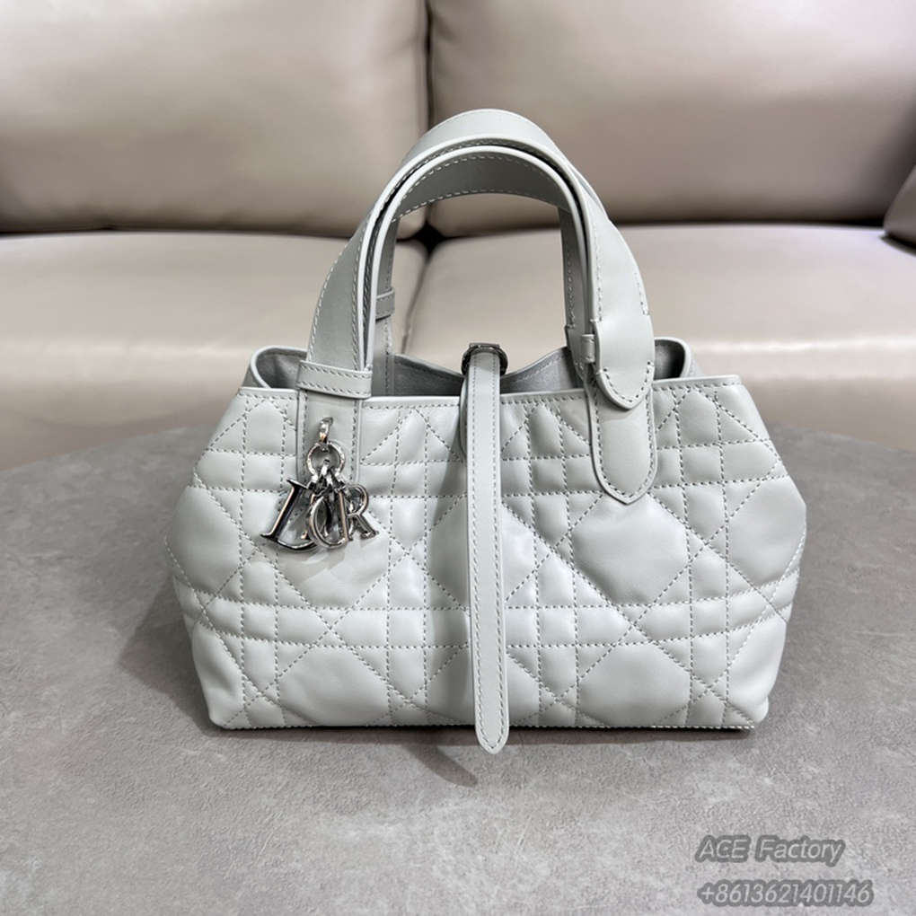 Christian Dior 30 Montaigne Mini Drawstring Bucket 9A Mirror Quality Luxury Design Genuine Leather 16cm