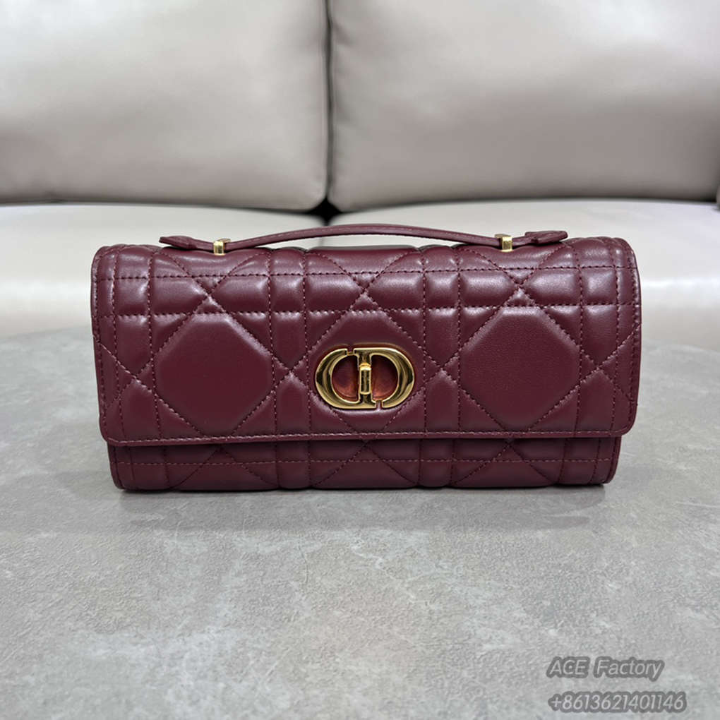 Christian Dior Miss Caro Top Handle Clutch 9A Mirrored Premium Luxury Designer Lambskin Leather 24cm