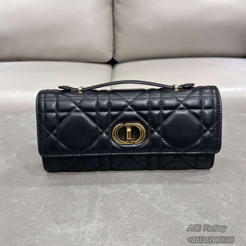 Christian Dior Miss Caro Top Handle Clutch 9A Mirrored Premium Luxury Designer Lambskin Leather 24cm