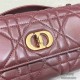 Christian Dior Miss Caro Top Handle Clutch 9A Mirrored Premium Luxury Designer Lambskin Leather 24cm