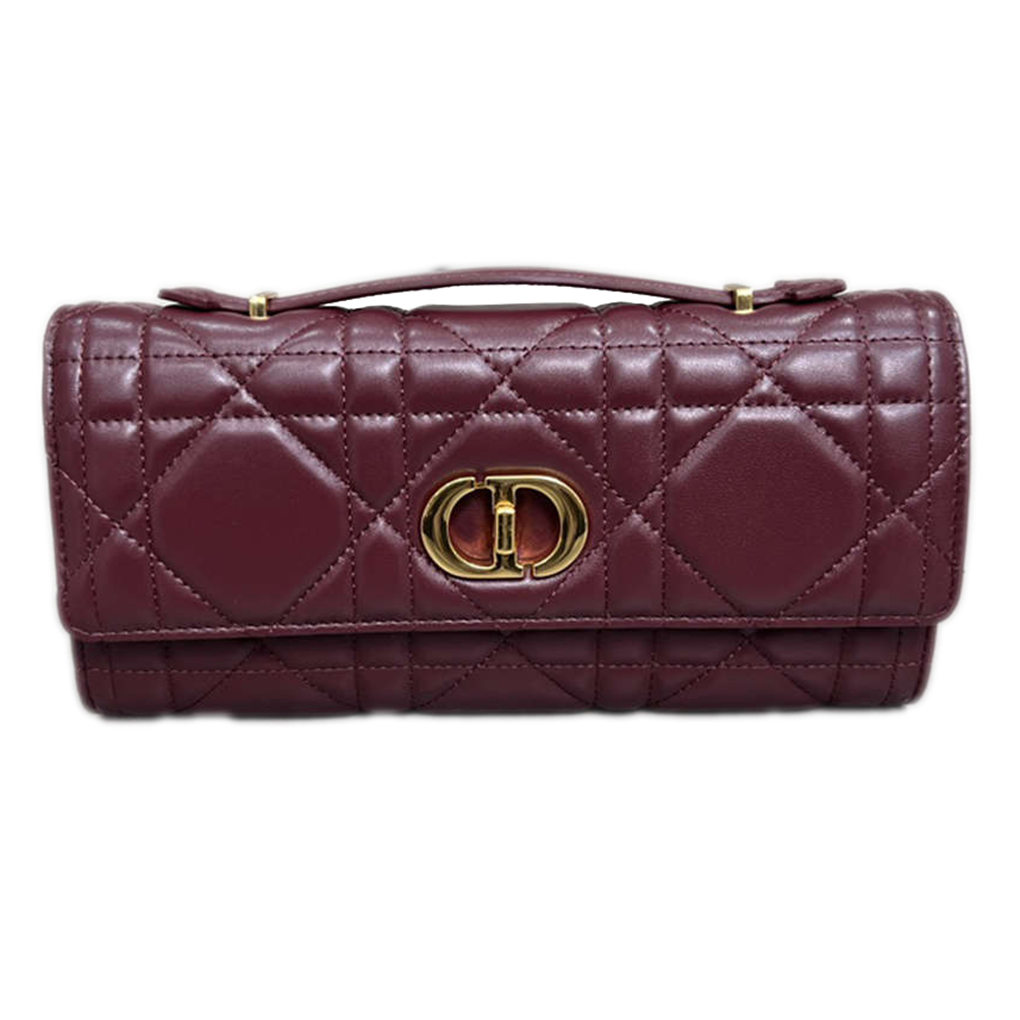 Christian Dior Miss Caro Top Handle Clutch 9A Mirrored Premium Luxury Designer Lambskin Leather 24cm