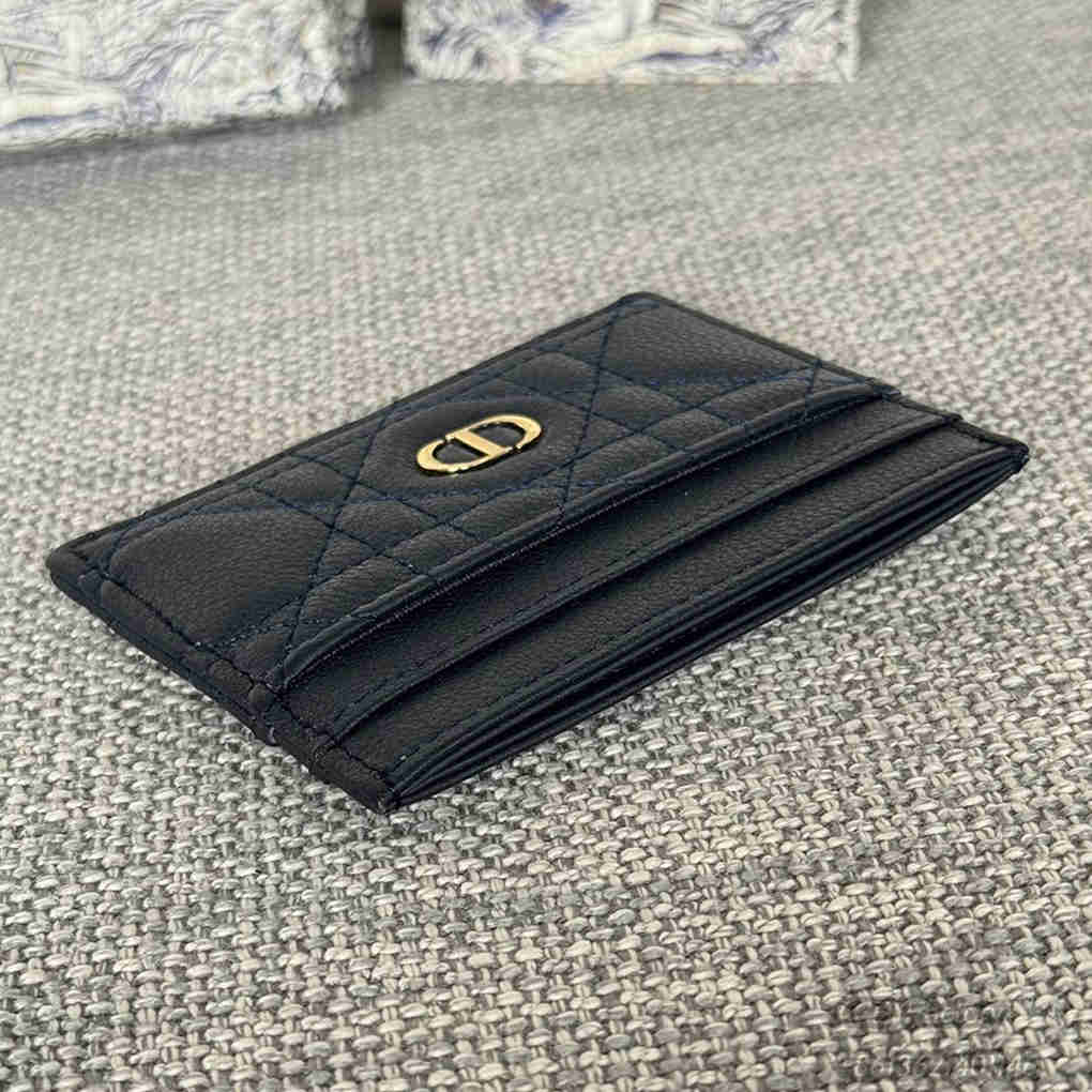 Dior Caro Wallet S5130 Five-grid Card Holder Litchi Grain Cowhide High Quality Version Mirror Designer Luxury 10.5x7.5cm