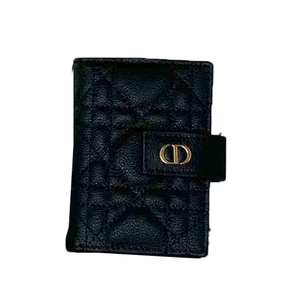 Dior Caro Dandelion Card Holder Cowhide S5157 High Quality Version Mirror Designer Luxury 11cm