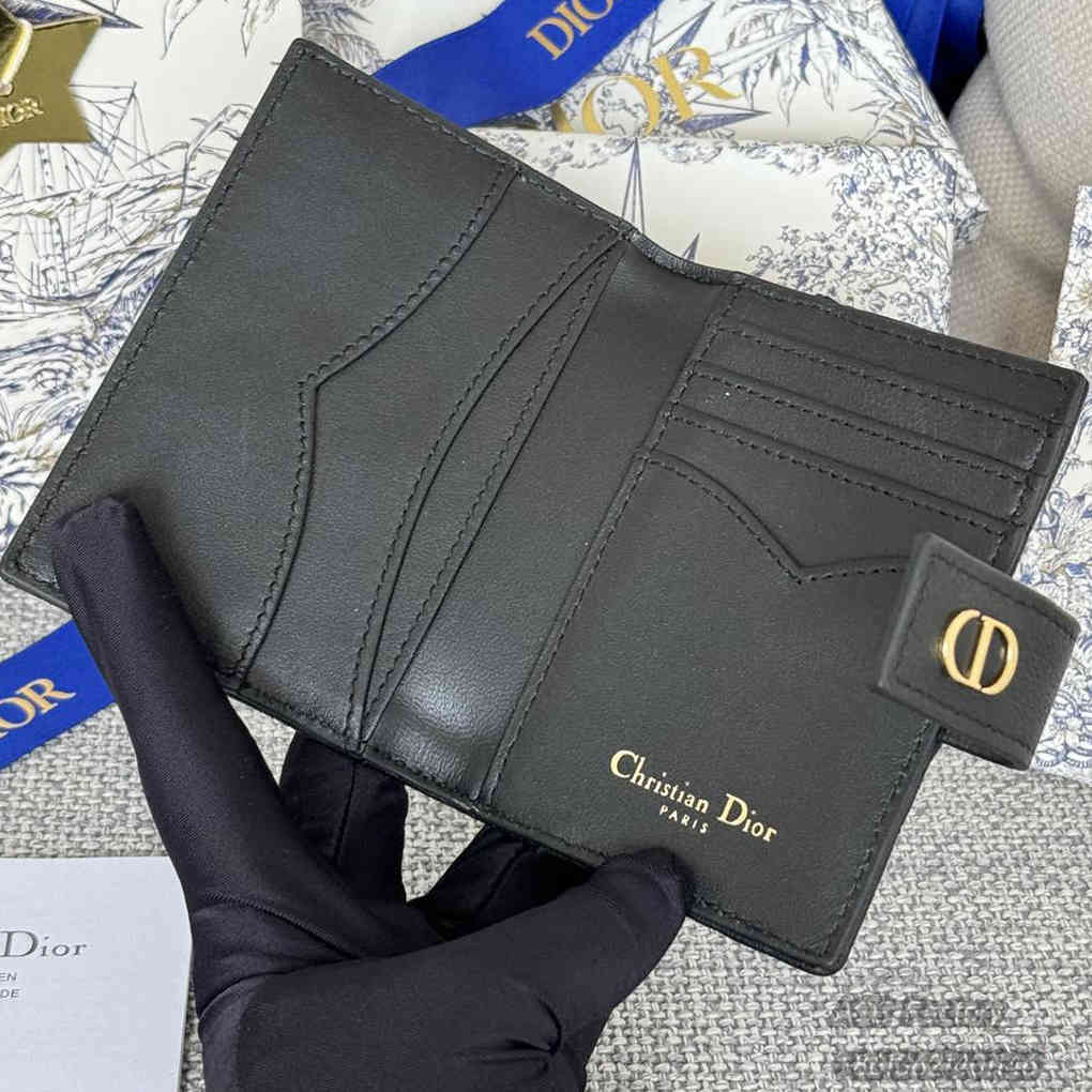 Dior Caro Dandelion Card Holder Cowhide S5157 High Quality Version Mirror Designer Luxury 11cm