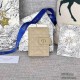 Dior Caro Dandelion Card Holder Cowhide S5157 High Quality Version Mirror Designer Luxury 11cm