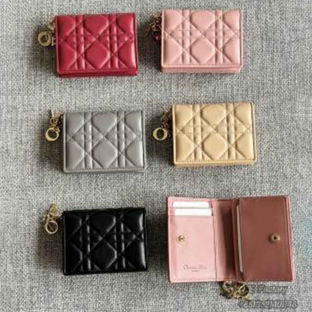 Dior Lady Dior Flap Card Holder S0011 High Quality Cannage Lambskin Version Mirror Designer Luxury 10.5cm