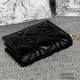 Dior Lady Dior Flap Card Holder S0011 High Quality Cannage Lambskin Version Mirror Designer Luxury 10.5cm