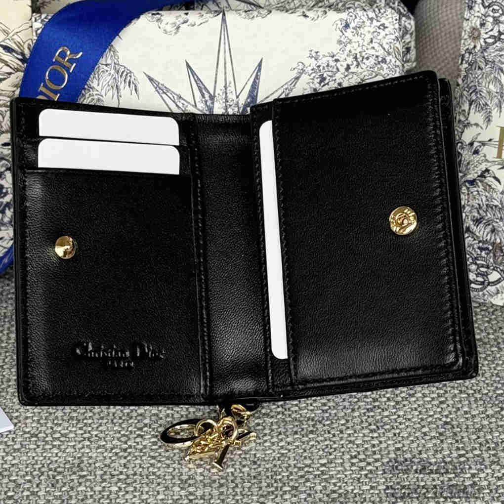 Dior Lady Dior Flap Card Holder S0011 High Quality Cannage Lambskin Version Mirror Designer Luxury 10.5cm