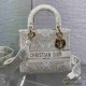 Christian Dior Dior Bag Lady Embroidery 6605 Tote Fashion Women Handbag 9A Mirror High Quality Luxury Design 24cm