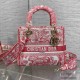 Christian Dior Dior Bag Lady Embroidery 6605 Tote Fashion Women Handbag 9A Mirror High Quality Luxury Design 24cm