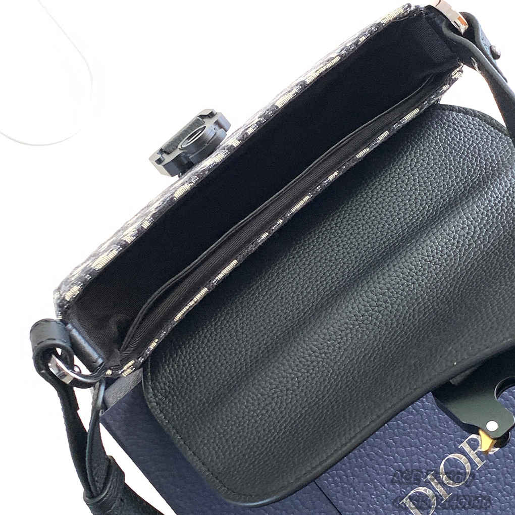 Christian Dior Men's Saddle Flap Messenger Bag Calfskin Printed Canvas 2ADCA435 9A Mirror Quality Luxury Design 19.5 cm