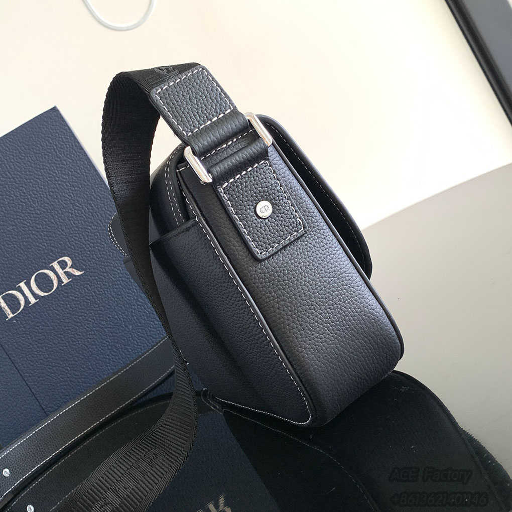 Christian Dior Saddle Messenger Bag Men Women Fashion Bag Handbag 1ADPO049 9A Mirror Quality Luxury Design Grained Cow Leather Oblique Printed Fabric 23cm