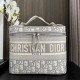 Christian Dior Oblique Retro Print Cosmetic Bag Vintage Bucket Bag Stitching Embroidery 9A Mirror Quality Luxury Design 25cm